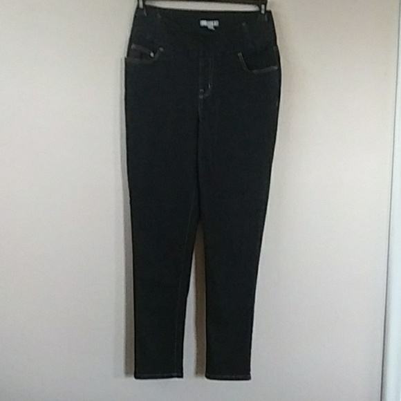 Woman Within Denim - Woman Within smooth waist skinny jeans black